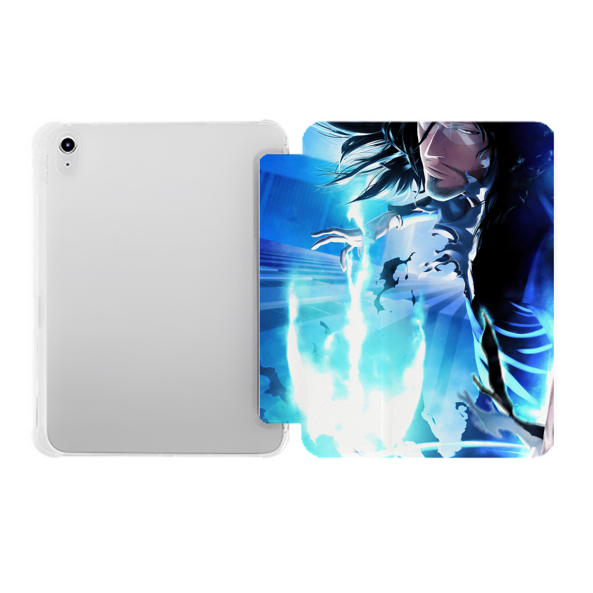 （画像用） ブリーチ BLEACH IPad ケース ペン収納付き 三つ折りスタンド PUレザー×シリコン 対応機種9.5/10.5/10.9インチ